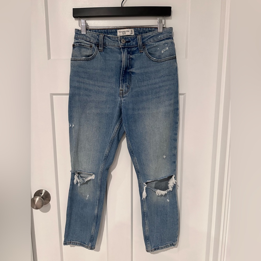 Abercrombie Curve Love High Rise Skinny Crop Extra Short